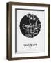 Vancouver Street Map Black on White-NaxArt-Framed Art Print