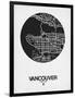 Vancouver Street Map Black on White-NaxArt-Framed Art Print