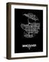 Vancouver Street Map Black-NaxArt-Framed Art Print