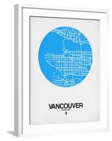 Vancouver Street Map Blue-NaxArt-Framed Art Print