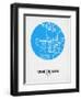 Vancouver Street Map Blue-NaxArt-Framed Art Print