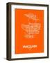 Vancouver Street Map Orange-NaxArt-Framed Art Print