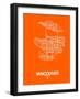 Vancouver Street Map Orange-NaxArt-Framed Art Print