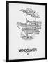 Vancouver Street Map White-NaxArt-Framed Art Print