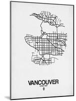 Vancouver Street Map White-NaxArt-Mounted Art Print