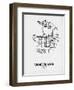 Vancouver Street Map White-NaxArt-Framed Art Print