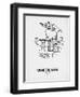 Vancouver Street Map White-NaxArt-Framed Art Print