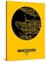 Vancouver Street Map Yellow-NaxArt-Stretched Canvas