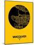 Vancouver Street Map Yellow-NaxArt-Mounted Art Print