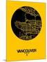 Vancouver Street Map Yellow-NaxArt-Mounted Art Print