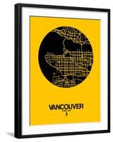 Vancouver Street Map Yellow-NaxArt-Framed Art Print