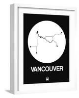 Vancouver White Subway Map-NaxArt-Framed Art Print