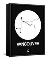 Vancouver White Subway Map-NaxArt-Framed Stretched Canvas