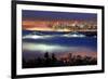 Vancouver with Evening Fog-null-Framed Premium Giclee Print