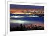 Vancouver with Evening Fog-null-Framed Premium Giclee Print