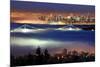 Vancouver with Evening Fog-null-Mounted Premium Giclee Print