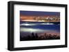 Vancouver with Evening Fog-null-Framed Art Print