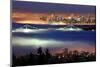 Vancouver with Evening Fog-null-Mounted Art Print