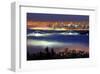 Vancouver with Evening Fog-null-Framed Art Print