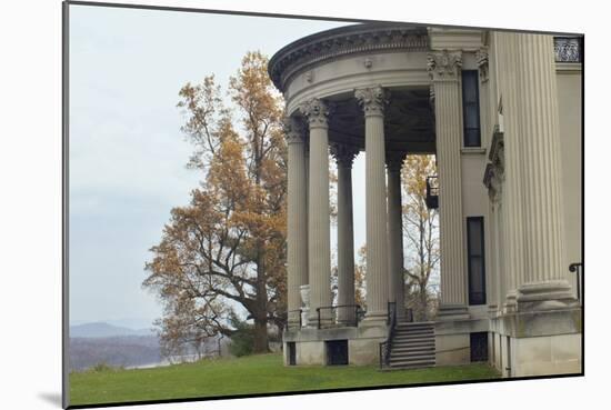 Vanderbilt Mansion Overlooking the Hudson River in Hyde Park NY-null-Mounted Photographic Print