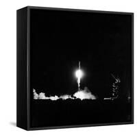 Vanguard Rocket with Satellite Making Successful Launching-Hank Walker-Framed Stretched Canvas