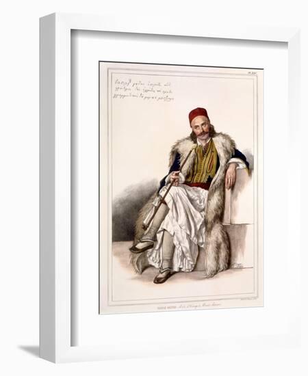 Vanila Gouda, Aide De Camp of Notis Botazaris - Plate Xxv, Engraved by Lemercier from 'Voyage À…-Louis Dupré-Framed Giclee Print