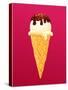 Vanilla Ice Cream Cone with Chocolate Glaze-lian2011-Stretched Canvas