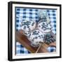 Vanilla Yoghurt with Fresh Blueberries for Breakfast-Veneratio-Framed Photographic Print