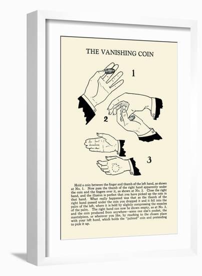 Vanishing Coin-null-Framed Art Print