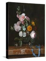 Vanitas Flower Still Life, c.1656-1657-Willem van Aelst-Stretched Canvas