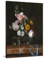 Vanitas Flower Still Life, c.1656-1657-Willem van Aelst-Stretched Canvas