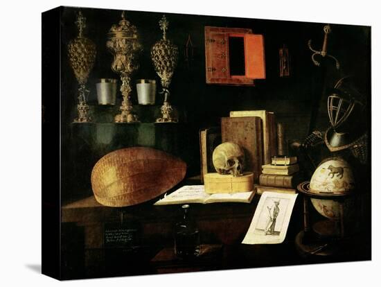 Vanitas Still Life, 1641-Sebastian Stoskopff-Stretched Canvas