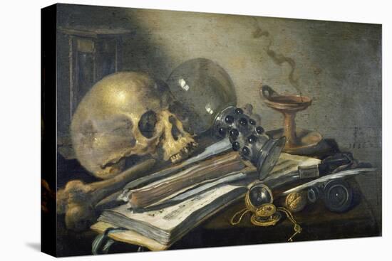 Vanitas Still Life , 1656-Pieter Claesz-Stretched Canvas