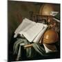 Vanitas Still Life, 17Th-18Th Century (Oil on Canvas)-Edwaert Colyer or Collier-Mounted Giclee Print