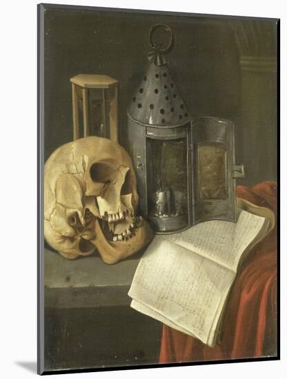 Vanitas Still Life, B. Schaak.-B. Schaak-Mounted Art Print