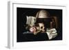 Vanitas Still Life, C.1655 (Oil on Oak Panel)-Johannes Borman-Framed Giclee Print