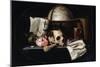 Vanitas Still Life, C.1655 (Oil on Oak Panel)-Johannes Borman-Mounted Giclee Print