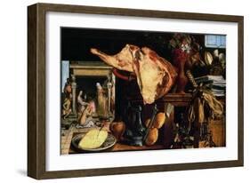 Vanitas Still Life (Christ with Mary and Martha), 1552-Pieter Aertsen-Framed Giclee Print