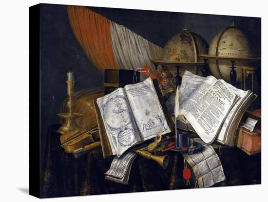 Vanitas Still Life Par Edwaert Collier (1642-1708), 1662 - Oil on Canvas, 98X129,7 - Private Collec-Edwaert Colyer or Collier-Stretched Canvas