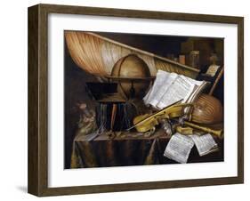 Vanitas Still Life - Peinture Par Edwaert Collier (1642-1708), 1632 - Oil on Wood, 99,4X122,8 - Pri-Edwaert Colyer or Collier-Framed Giclee Print