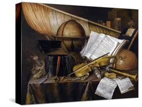 Vanitas Still Life - Peinture Par Edwaert Collier (1642-1708), 1632 - Oil on Wood, 99,4X122,8 - Pri-Edwaert Colyer or Collier-Stretched Canvas