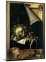 Vanitas (Still Life - Trompe L'Oeil) 1664-Cornelis Norbertus Gysbrechts-Mounted Giclee Print