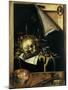 Vanitas (Still Life - Trompe L'Oeil) 1664-Cornelis Norbertus Gysbrechts-Mounted Giclee Print