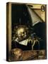Vanitas (Still Life - Trompe L'Oeil) 1664-Cornelis Norbertus Gysbrechts-Stretched Canvas