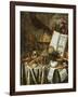 Vanitas Still Life with Musical Instruments, Books, and Other Things, 1663-Evert Collier-Framed Giclee Print