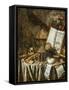 Vanitas Still Life with Musical Instruments, c.1663-Evert Collier-Framed Stretched Canvas