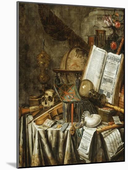 Vanitas Still Life with Musical Instruments, c.1663-Evert Collier-Mounted Giclee Print