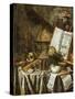 Vanitas Still Life with Musical Instruments, c.1663-Evert Collier-Stretched Canvas