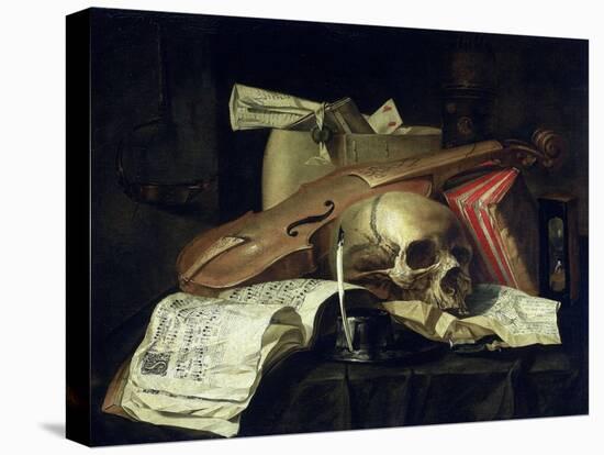 Vanitas Still Life-N.L. Peschier-Stretched Canvas