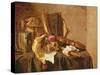 Vanitas Still Life-Jacques de Claeuw-Stretched Canvas